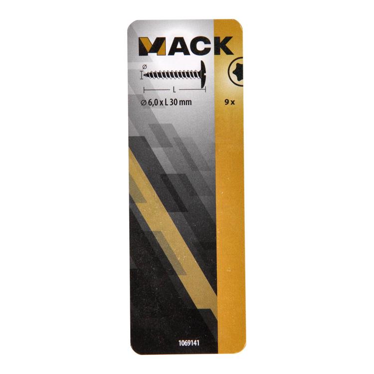 Load image into Gallery viewer, Mack 1069141 - luikschroef blauw verzinkt 6,0 x 30 mm 9st | 5 stuks