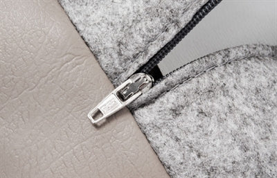 Load image into Gallery viewer, Bia bed kunstleer hoes hondenmand taupe