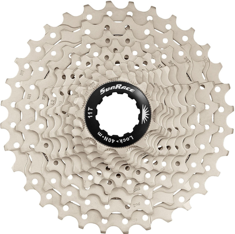Load image into Gallery viewer, SunRace csrs3 cassette 11 speed 11-28t. zilver metallic in box