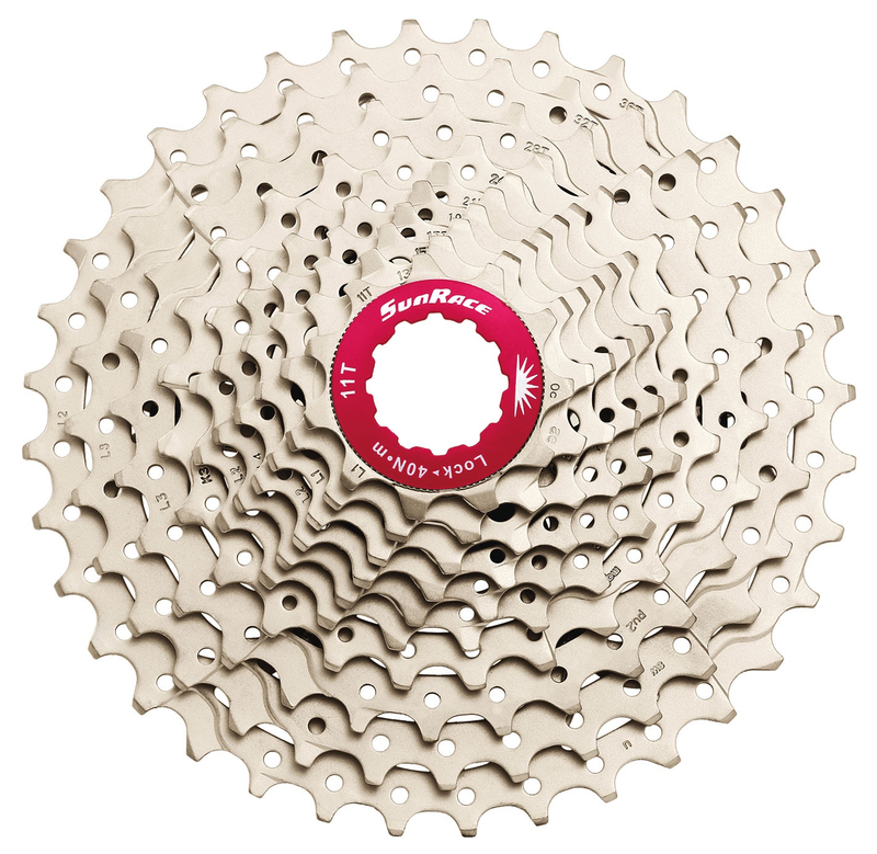 Load image into Gallery viewer, SunRace 10 speed cassette 11-36t. zilver csmx0
