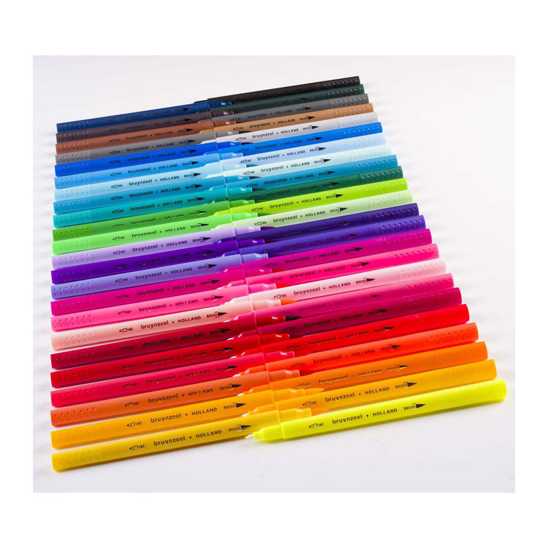 Load image into Gallery viewer, Bruynzeel creatives fineliner brushpen set 48 kleuren