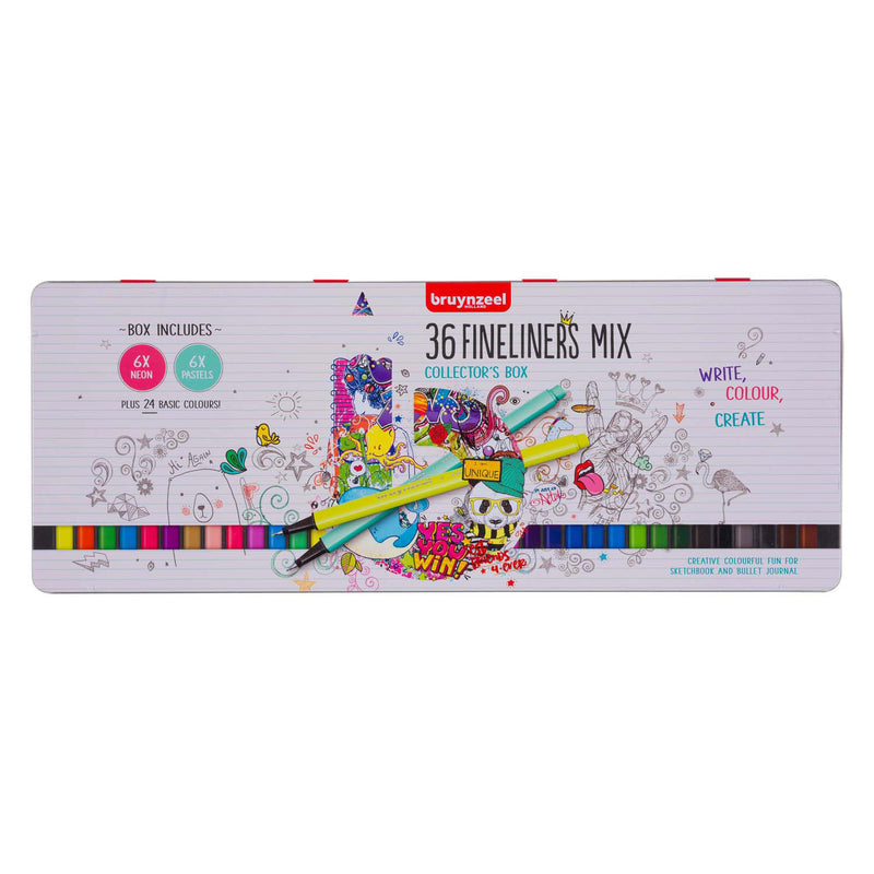 Afbeelding laden in galerijviewer, Bruynzeel fineliner set 36 kleuren