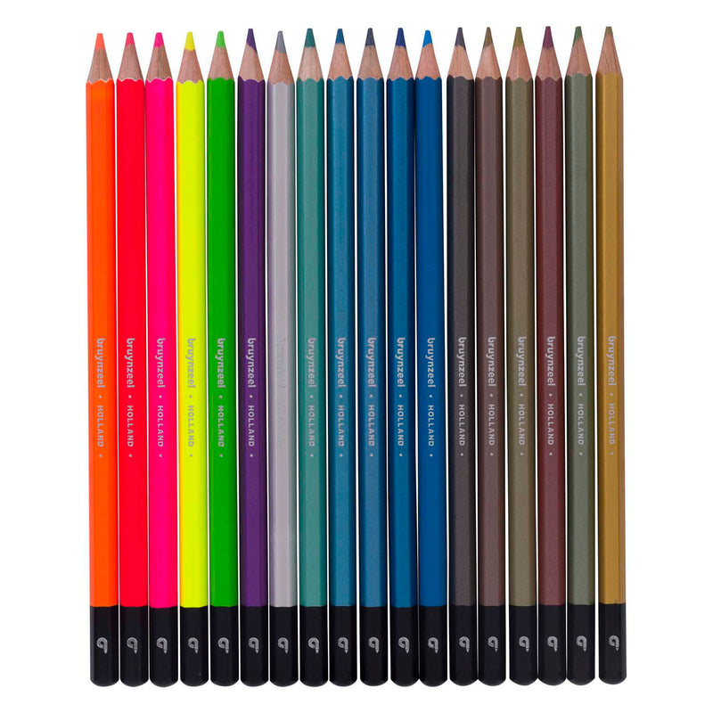 Load image into Gallery viewer, Bruynzeel kleurpotloden blik metallic neon, 18 kleuren