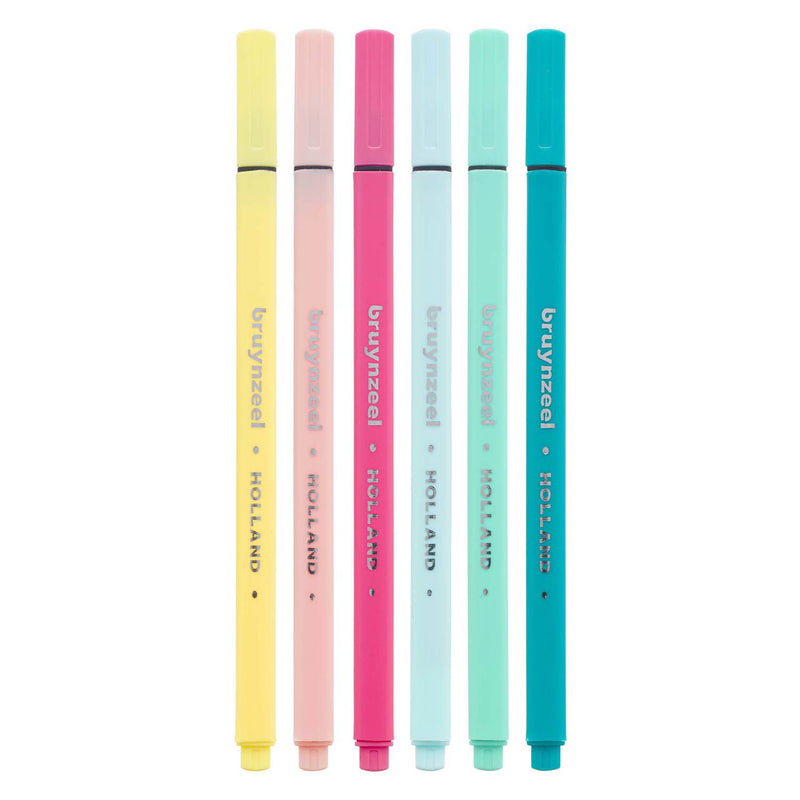 Load image into Gallery viewer, Bruynzeel fineliner set licht 6 kleuren