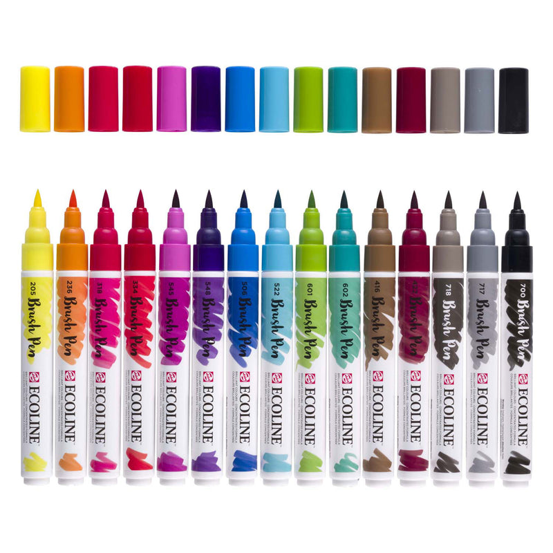 Load image into Gallery viewer, Bruynzeel ecoline brush pen set, 15 kleuren