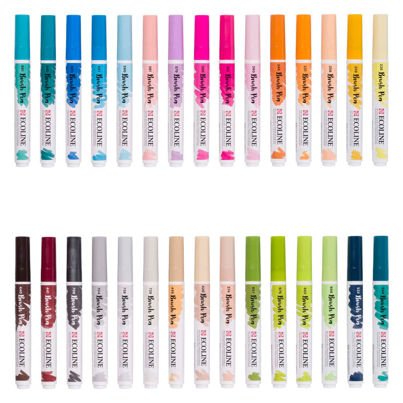 Load image into Gallery viewer, Bruynzeel ecoline brush pen set additional, 30 kleuren