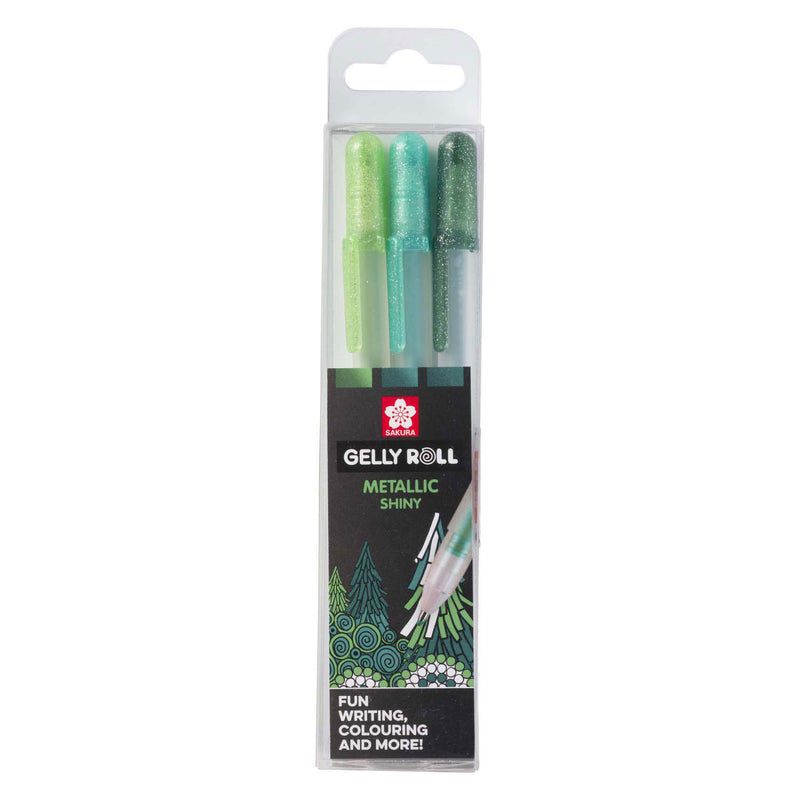 Load image into Gallery viewer, Sakura gelly roll metallic set 3 gelpennen forest
