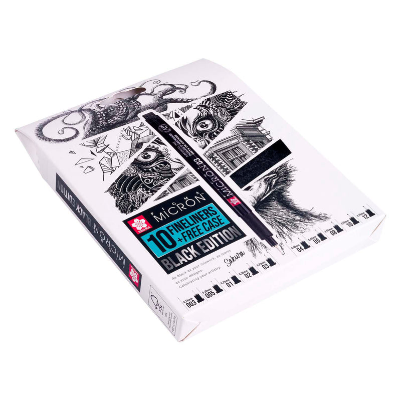 Load image into Gallery viewer, Sakura pigma micron black edition set en gratis etui, 10st