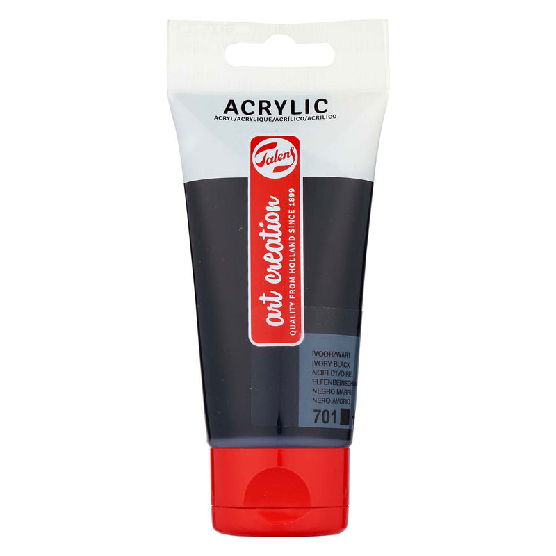 Load image into Gallery viewer, Talens art creation acrylverf tube 75ml ivoorzwart 701