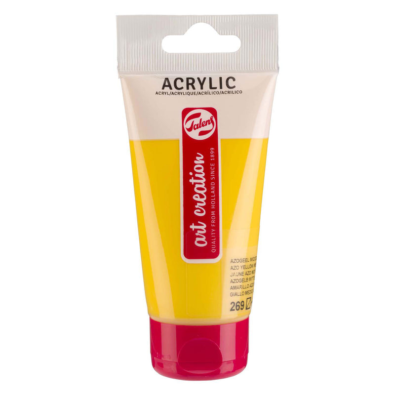 Load image into Gallery viewer, Talens art creation acrylverf tube 75ml azogeel middel 269