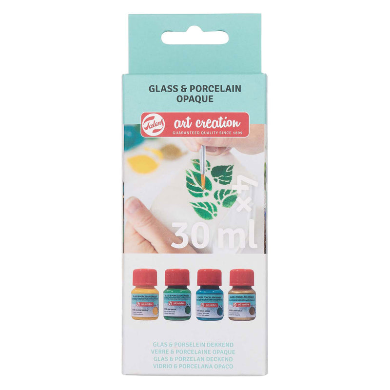 Load image into Gallery viewer, Talens art creat.glas porselein dekkend 4x30ml groen goud