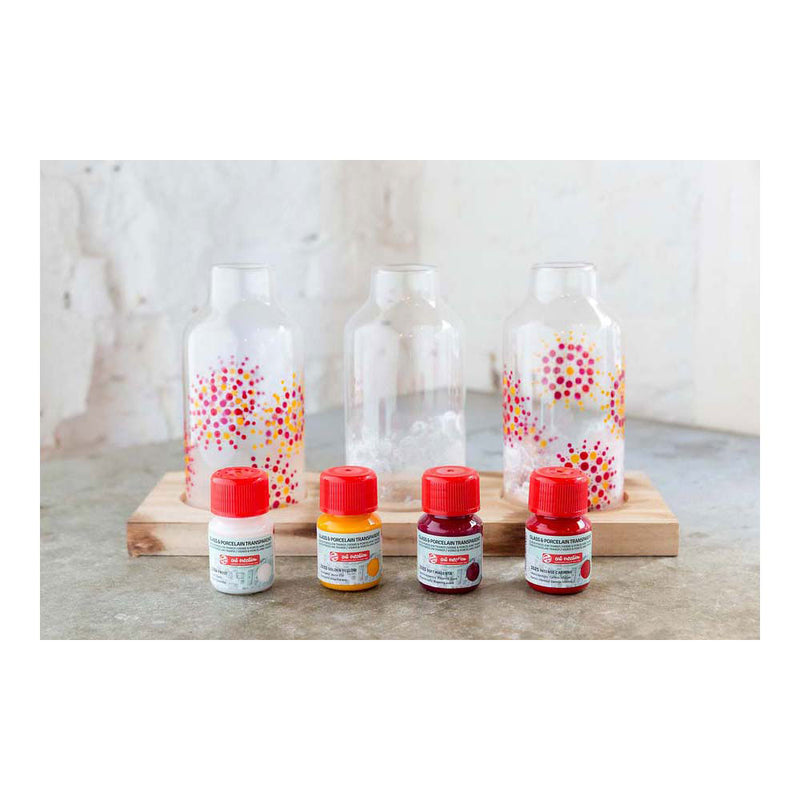 Load image into Gallery viewer, Talens art creation glas porseleintransp. 4x30ml rozefrost