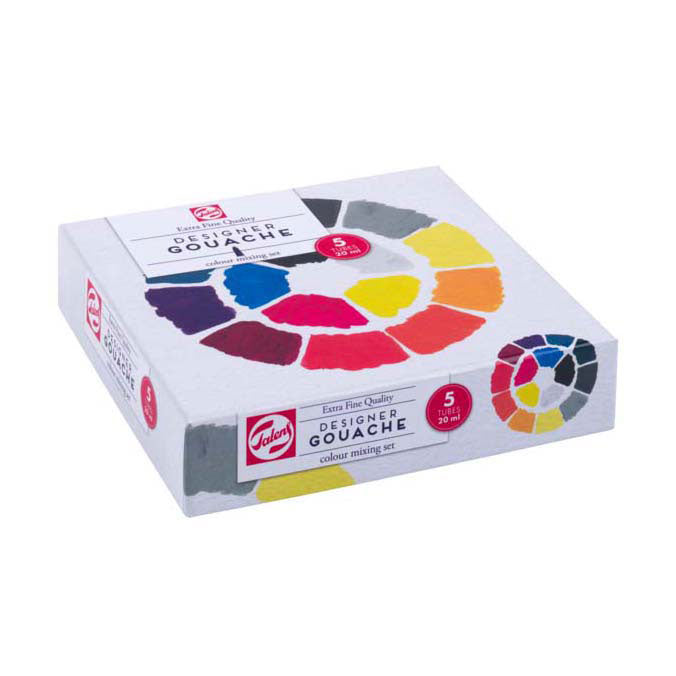 Load image into Gallery viewer, Talens gouache extra fijn mengset, 5x20ml tubes