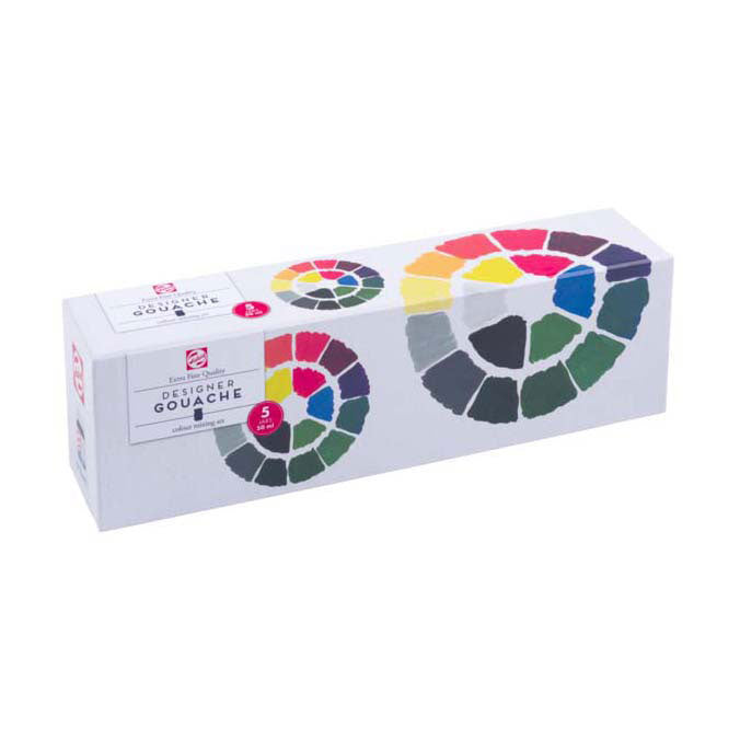 Afbeelding laden in galerijviewer, Talens gouache extra fijn set, 5x50ml flacons