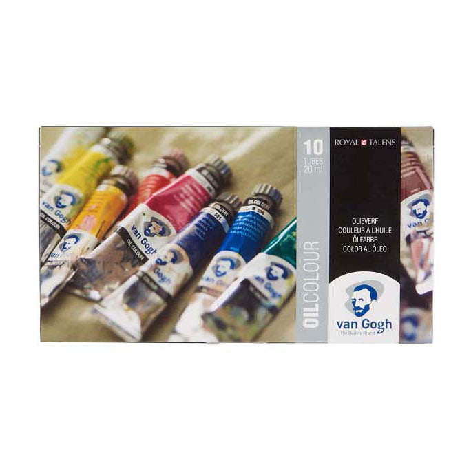 Load image into Gallery viewer, Bruynzeel van gogh olieverf basisset met 10 kleuren in tubes van 20ml