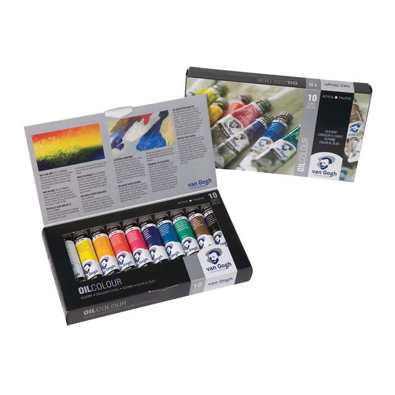 Afbeelding laden in galerijviewer, Van gogh olieverf basisset met 10 kleuren in tubes van 20 ml