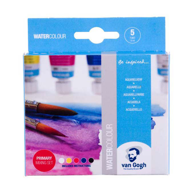 Load image into Gallery viewer, Bruynzeel van gogh aquarelverf primaire mengset, 5x10ml tubes