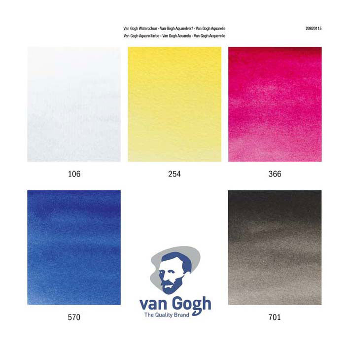 Load image into Gallery viewer, Bruynzeel van gogh aquarelverf primaire mengset, 5x10ml tubes