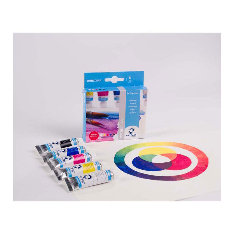 Load image into Gallery viewer, Bruynzeel van gogh aquarelverf primaire mengset, 5x10ml tubes