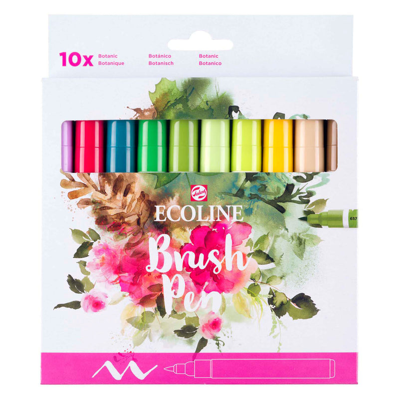 Load image into Gallery viewer, Ecoline brush pen set botanisch, 10 kleuren