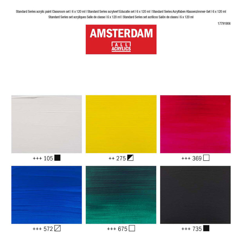 Load image into Gallery viewer, Amsterdam standard series acrylverf educatie set | 6 x 120 ml