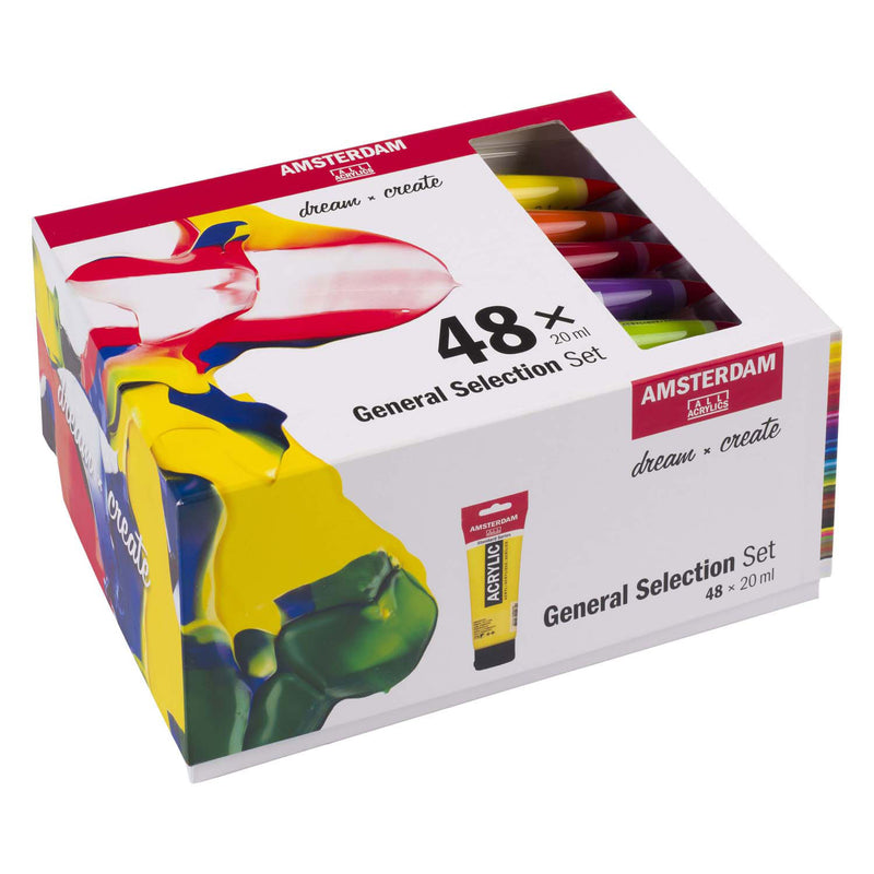 Load image into Gallery viewer, Bruynzeel amsterdam standard series acrylverf algemene selectie set 20ml, 48dlg.