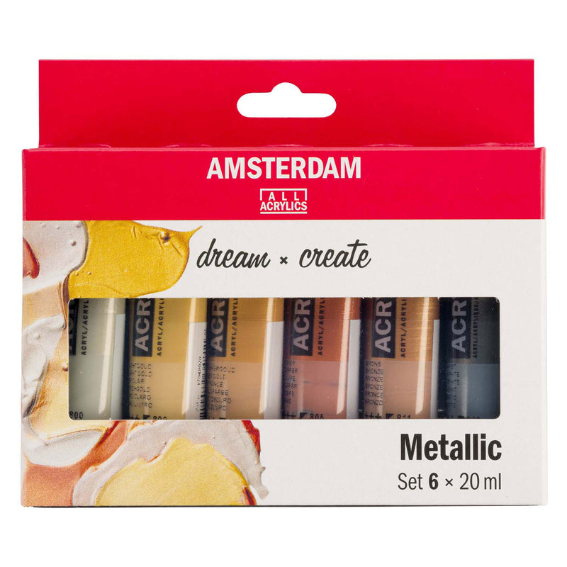 Load image into Gallery viewer, Amsterdam standard series acrylverf metallic set | 6 × 20 ml