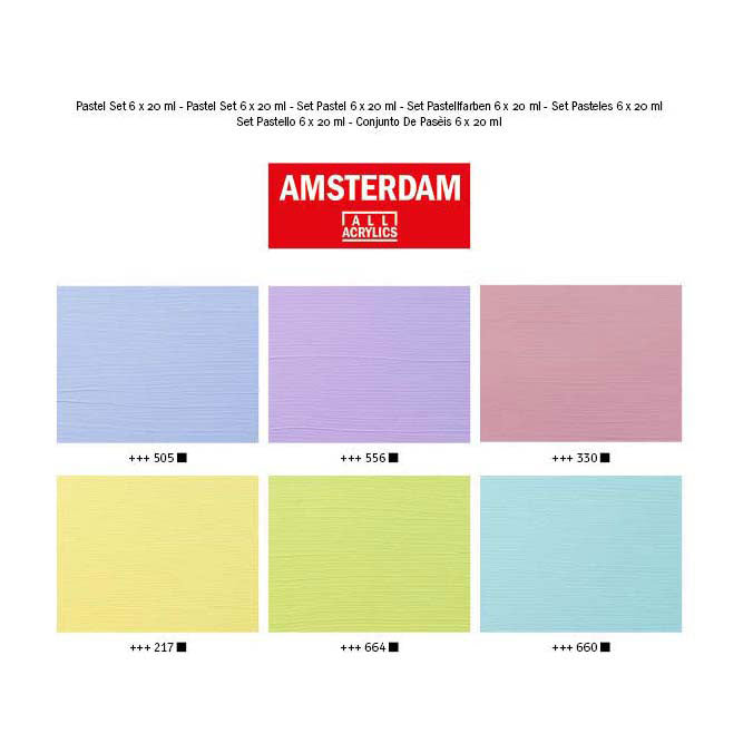 Afbeelding laden in galerijviewer, Amsterdam standard series acrylverf pastel set | 6 x 20 ml