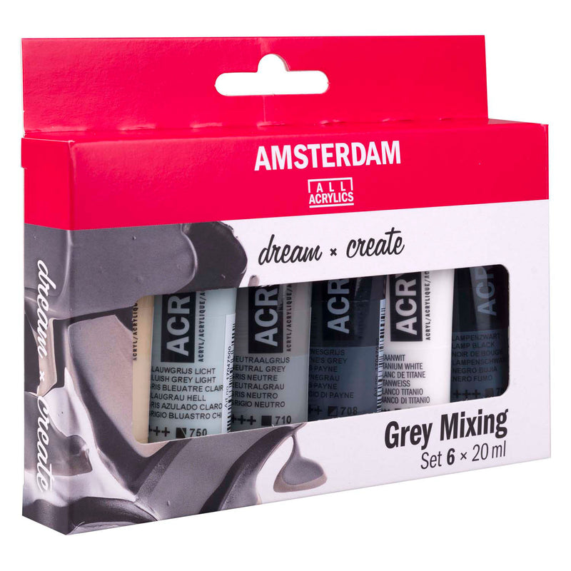Load image into Gallery viewer, Bruynzeel amsterdam standard series acrylverf grijstinten set 20ml, 6dlg.