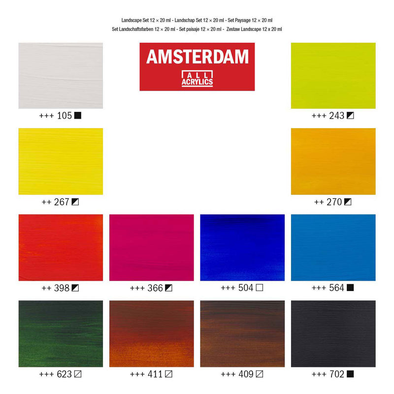 Load image into Gallery viewer, Bruynzeel amsterdam standard series acrylverf landschap set 20ml, 12dlg.