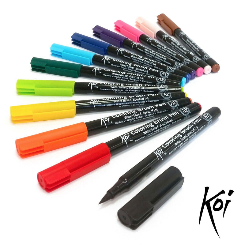 Load image into Gallery viewer, Sakura koi coloring brush pen set | 12 kleuren