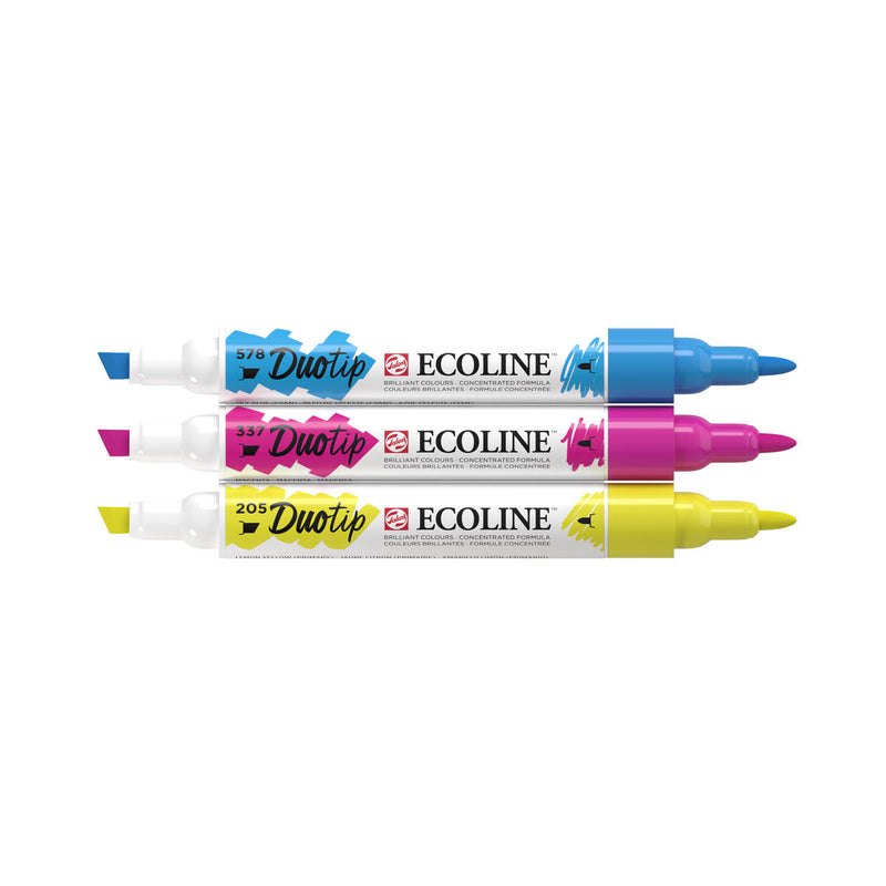 Load image into Gallery viewer, Talens ecoline duotip markers primaire set, 3dlg.
