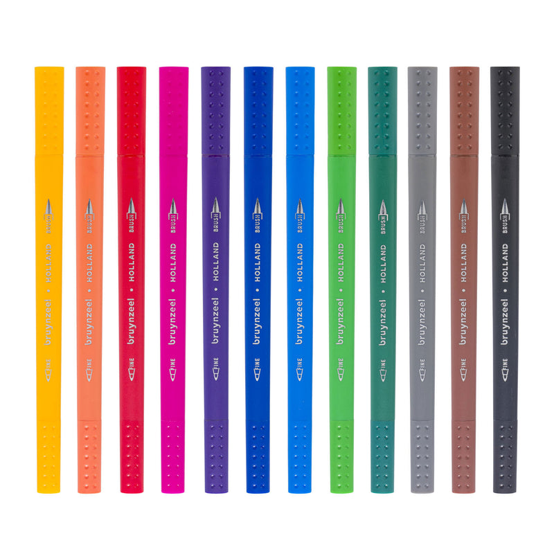 Load image into Gallery viewer, Bruynzeel brushpen set 12 kleuren