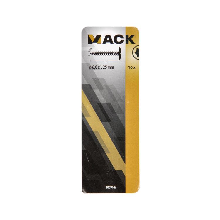 Load image into Gallery viewer, Mack 1069147 - luikschroef zwart 6,0 x 25 mm 10st | 5 stuks