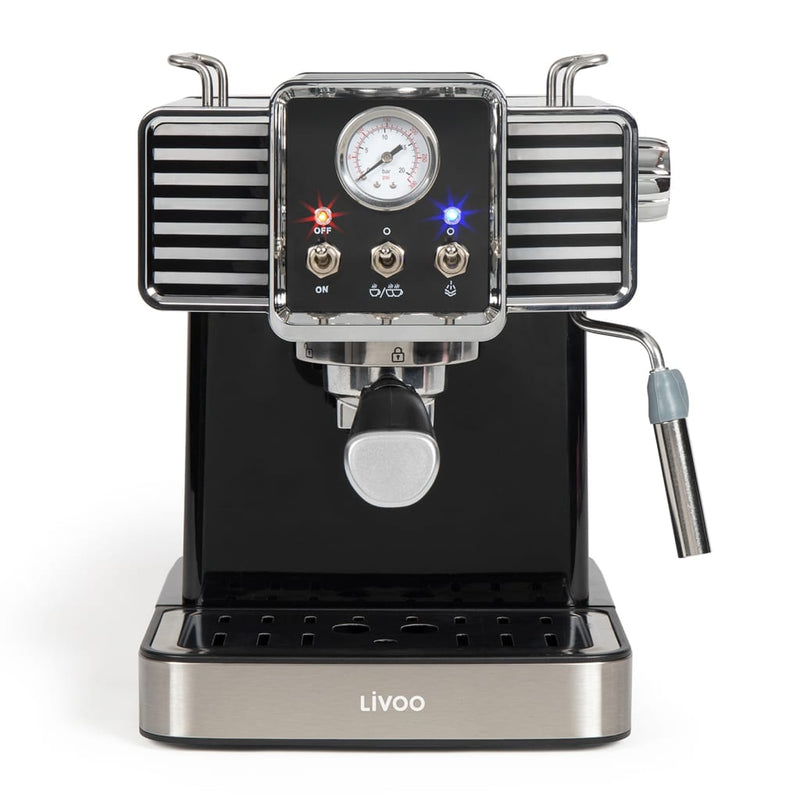 Load image into Gallery viewer, Livoo Livoo Espressomachine met melkopschuimer 1350 W 1,5 L zwart
