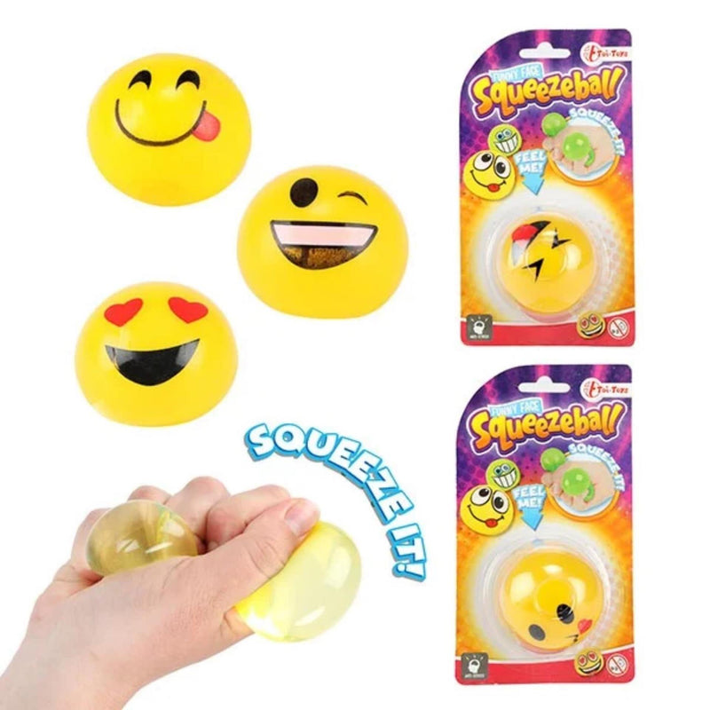 Load image into Gallery viewer, Toi-toys toi toys fun squeezeball emoji op kaart