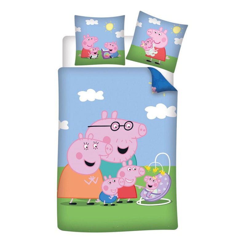 Load image into Gallery viewer, Peppa pig dekbedovertrek family - 140 x 200 cm