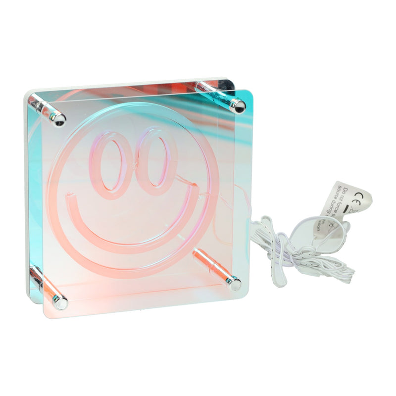 Afbeelding laden in galerijviewer, Led neon lamp happy face 15x15 cm