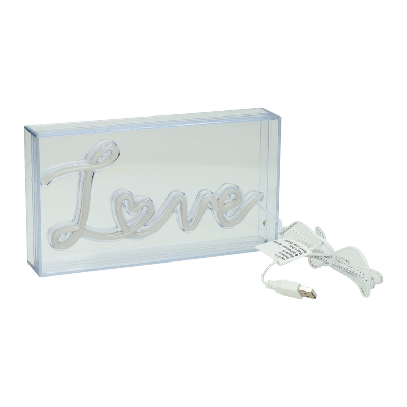 Afbeelding laden in galerijviewer, Led neon lamp box love 23x4x13 cm