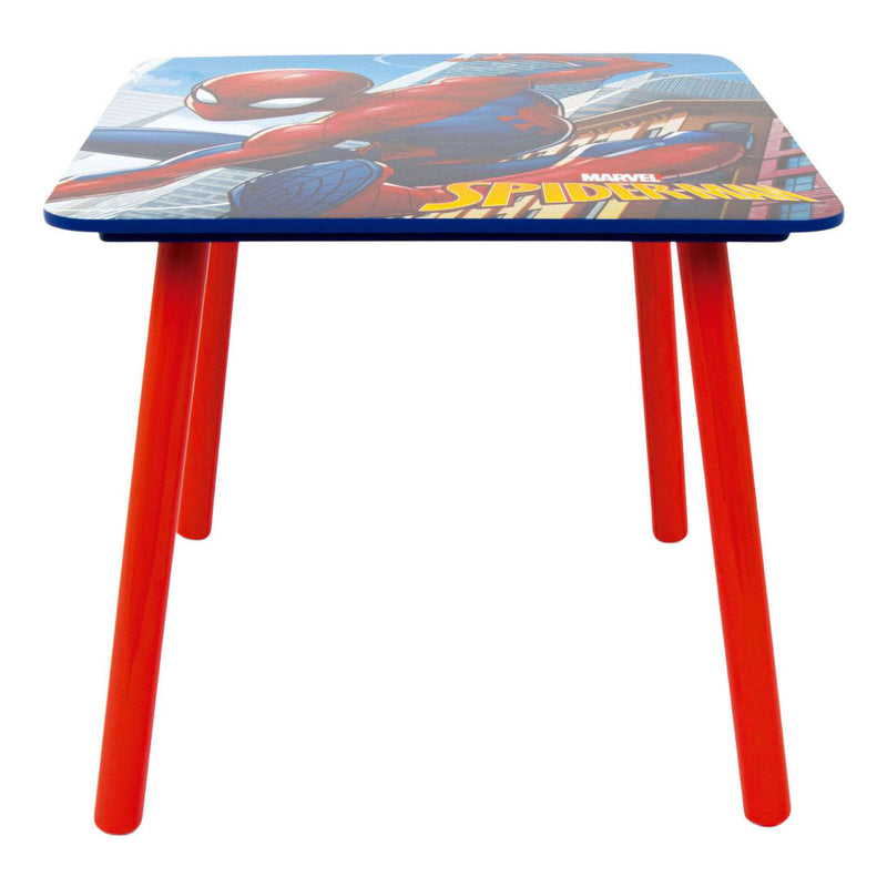 Afbeelding laden in galerijviewer, Set houten tafel met twee stoelen spiderman