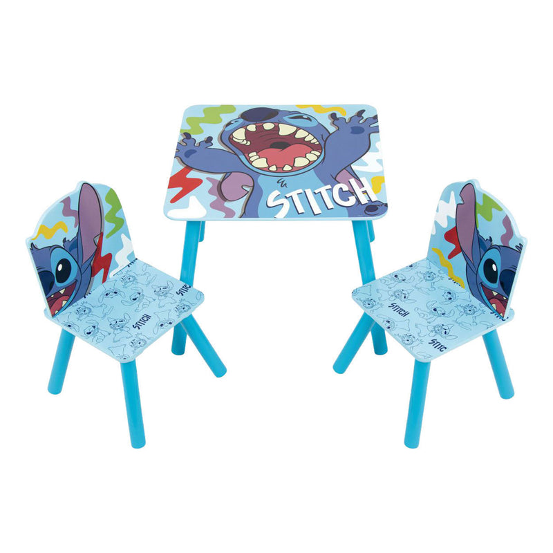 Afbeelding laden in galerijviewer, Set houten tafel met twee stoelen stitch
