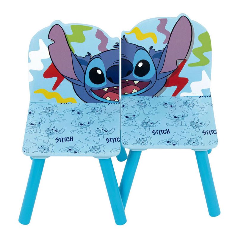 Afbeelding laden in galerijviewer, Set houten tafel met twee stoelen stitch