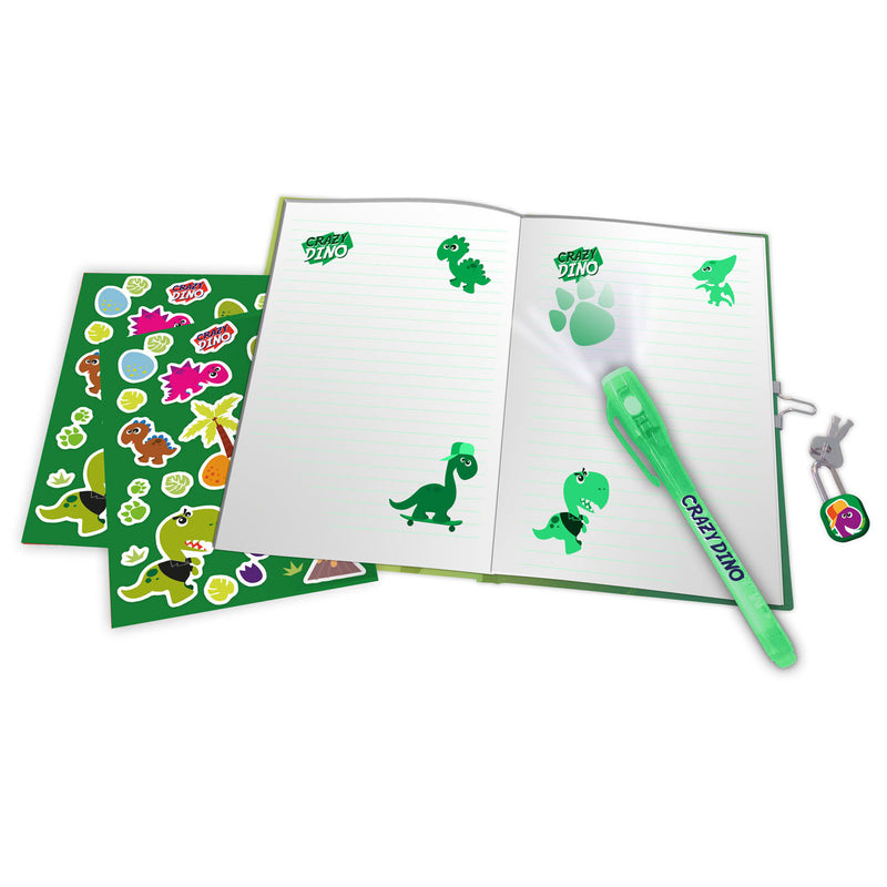 Load image into Gallery viewer, Kids Licensing Dagboek met Stickers en Geheimschrift Pen Dinosaurus
