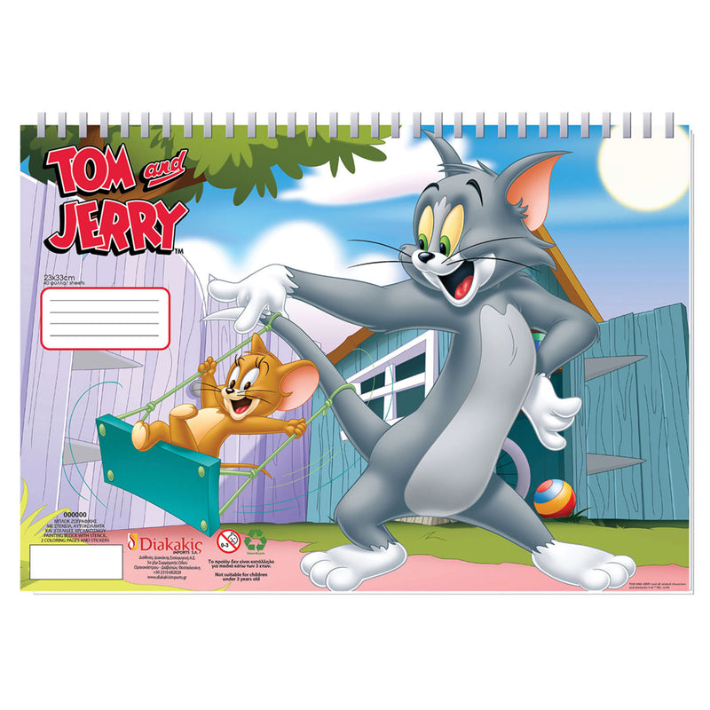 Load image into Gallery viewer, Tom Jerry Kleurplaten met Stencil en Stickervel