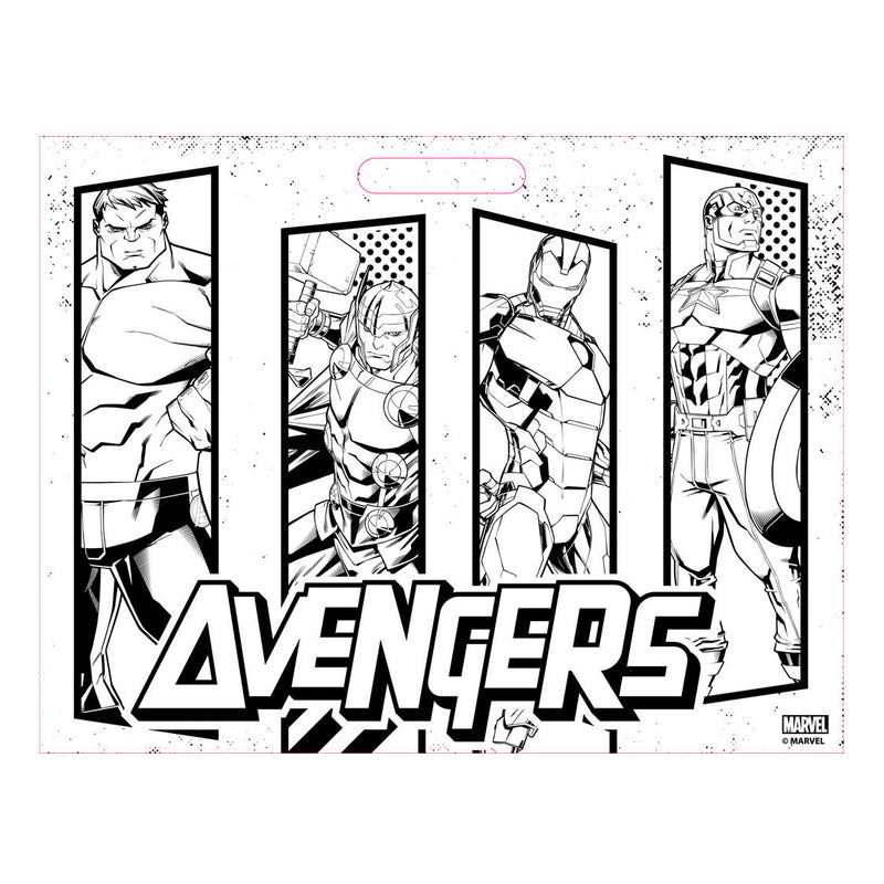 Load image into Gallery viewer, Tekenblok avengers met stickers en 3 krijtjes, 40 vellen