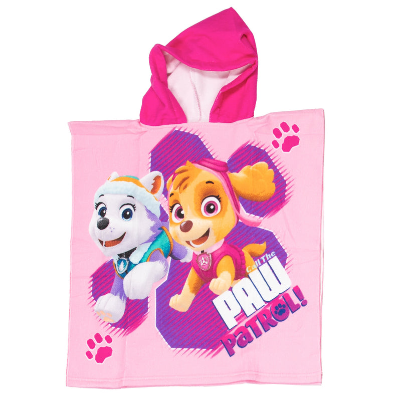 Load image into Gallery viewer, Paw patrol handdoek poncho roze 55x110cm