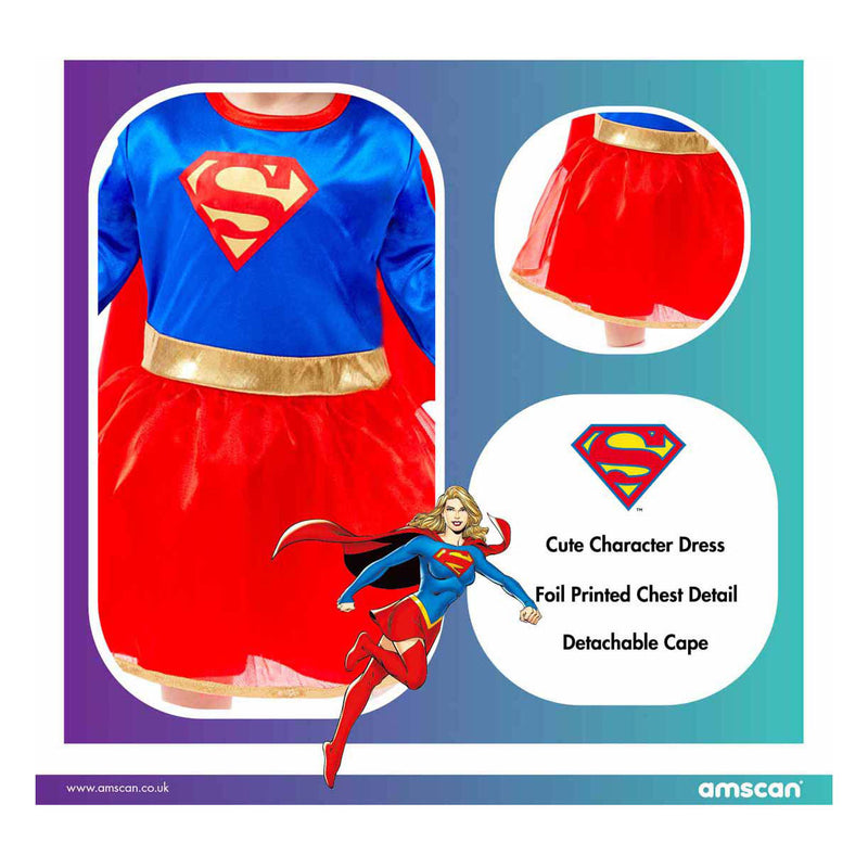 Afbeelding laden in galerijviewer, Supergirl verkleedpak - 12-18 maanden