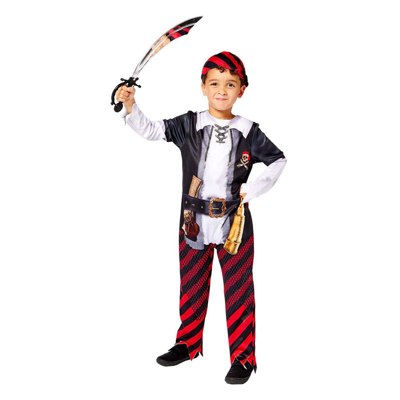 Afbeelding laden in galerijviewer, Duurzaam kinderkostuum piratenjongen - 3-4 jaar