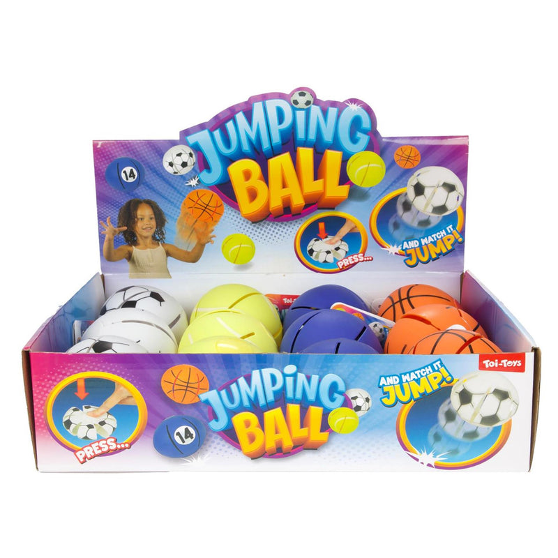 Afbeelding laden in galerijviewer, Toi-toys fun springbal -sport- 8cm 4ass