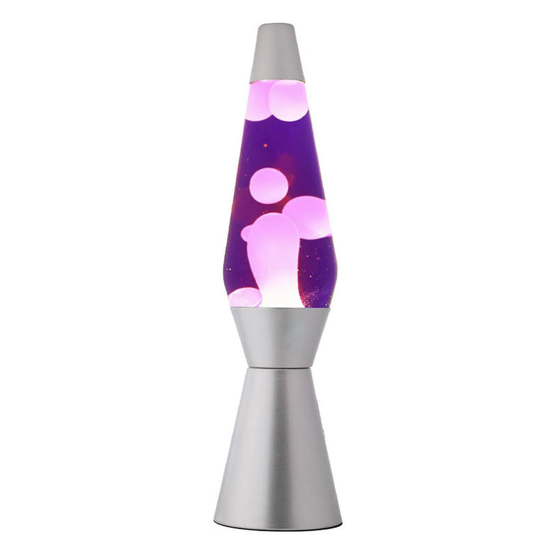 Load image into Gallery viewer, Lavalamp Zilver Paars, 40cm